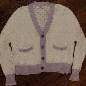 Madewell Seabrook Cardigan Sweater in Colorblock